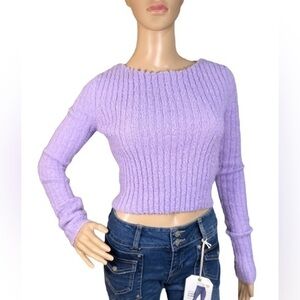 NEW HURLEY Megan Twist-Back Long-Sleeve Sweater NWT